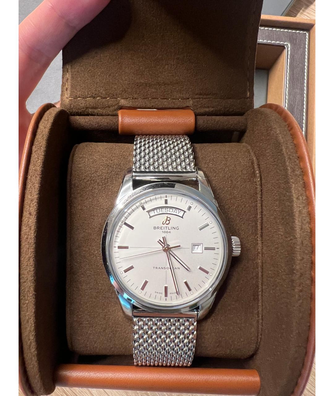 BREITLING Серебряные серебряные часы, фото 4