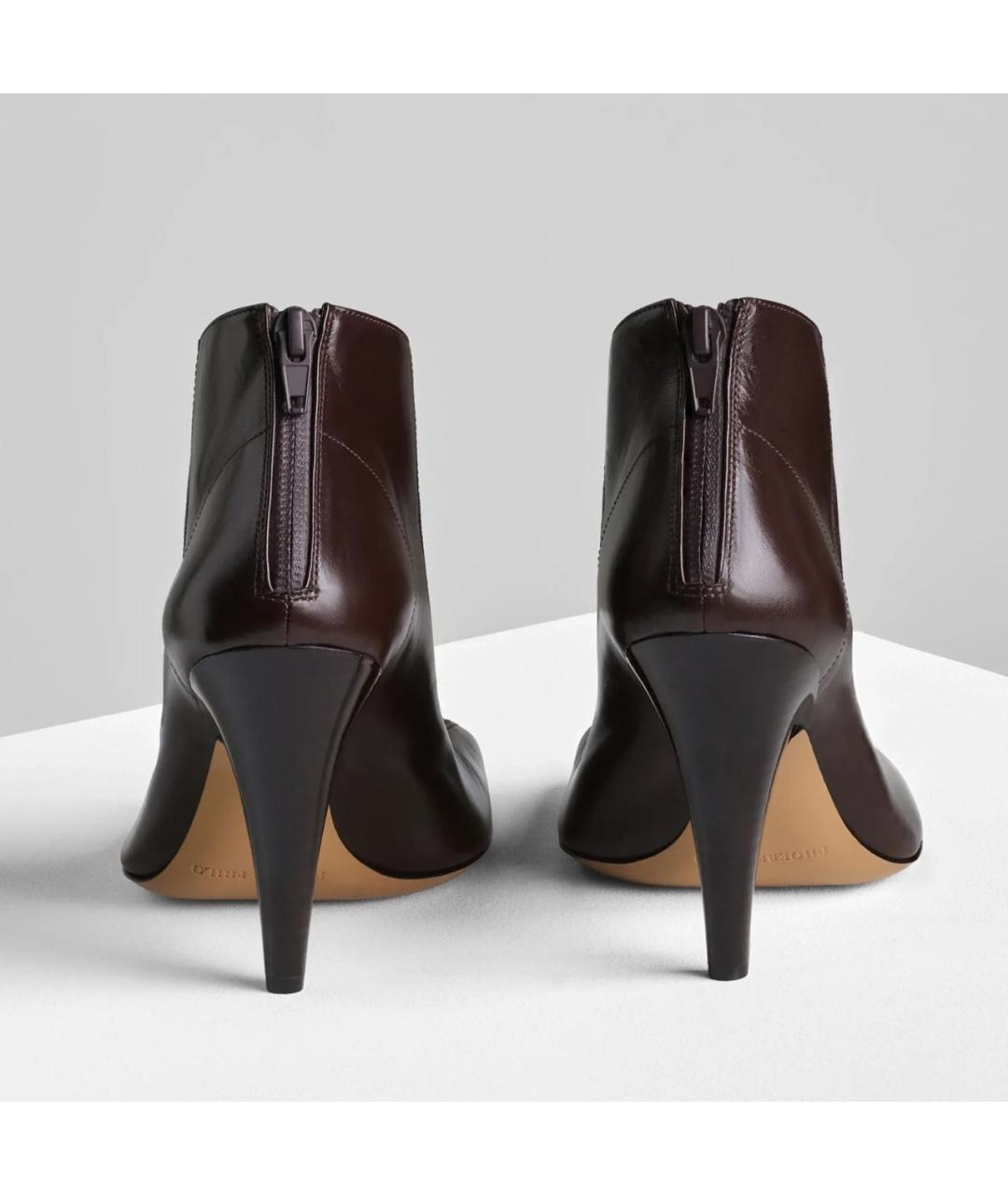 PHOEBE PHILO Коричневые кожаные ботильоны, фото 5