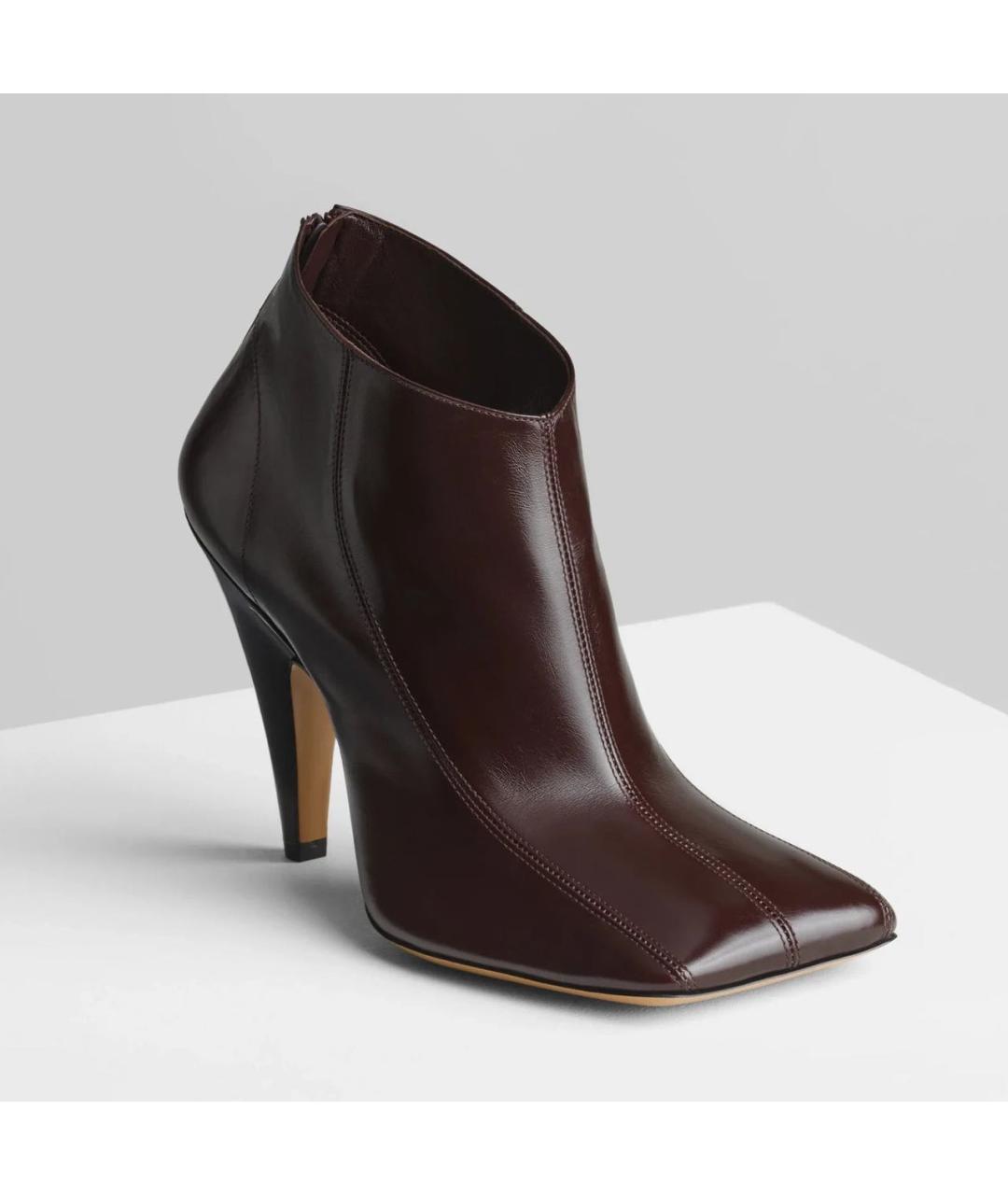 PHOEBE PHILO Коричневые кожаные ботильоны, фото 2