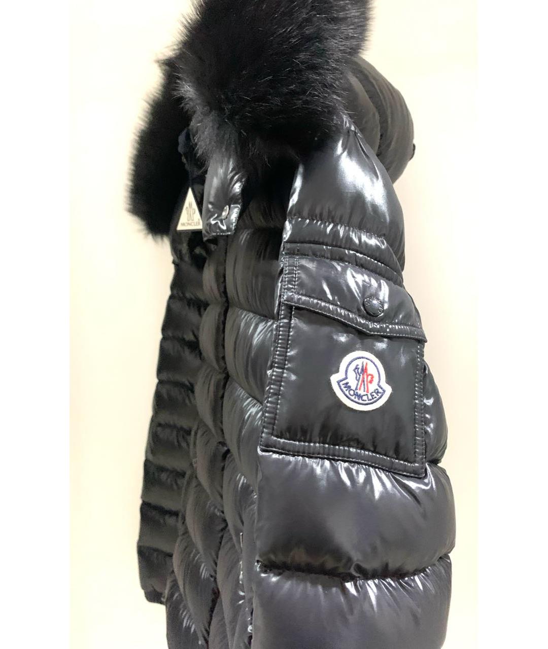 MONCLER Черный полиамидовый пуховик, фото 4