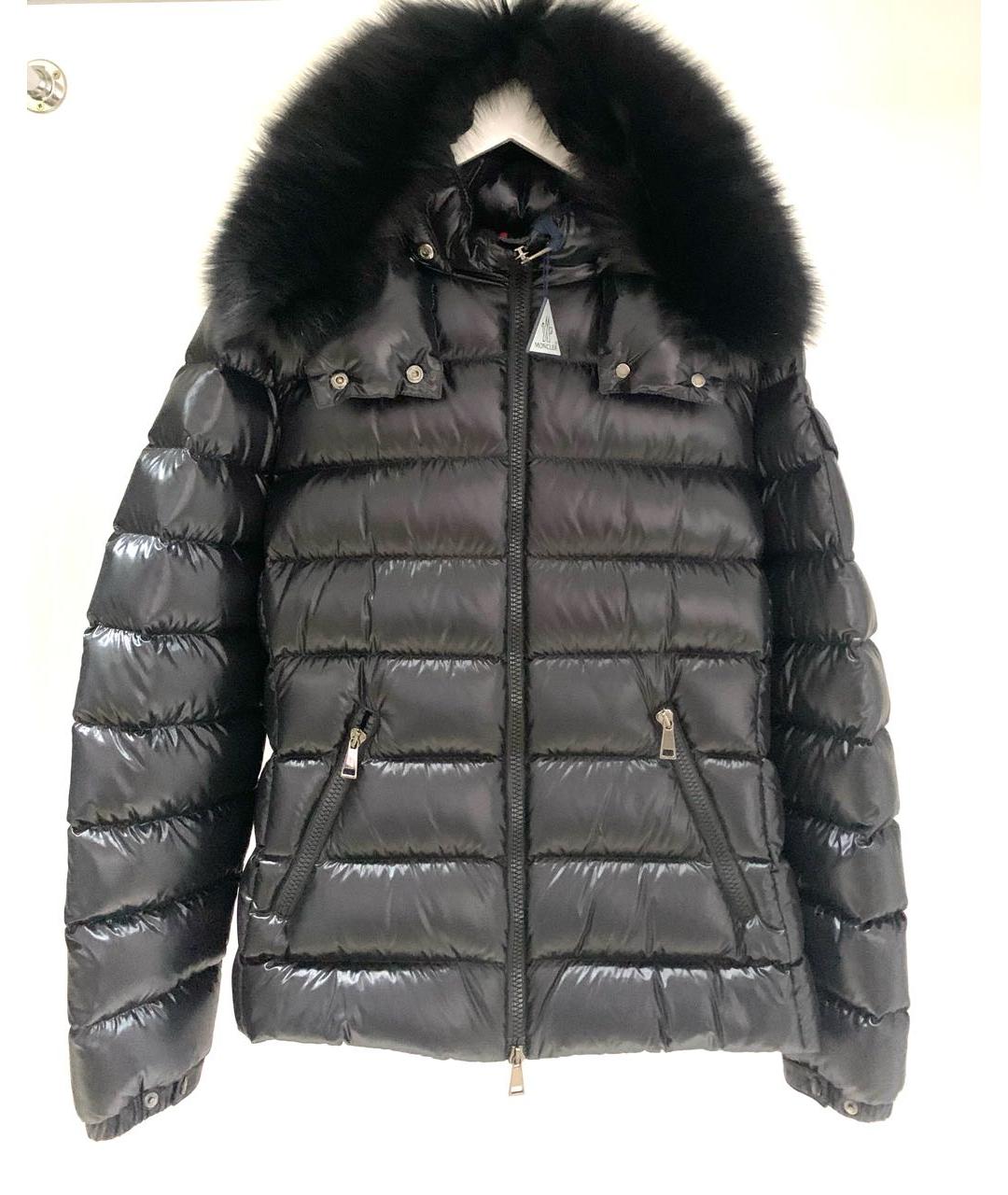 MONCLER Черный полиамидовый пуховик, фото 6