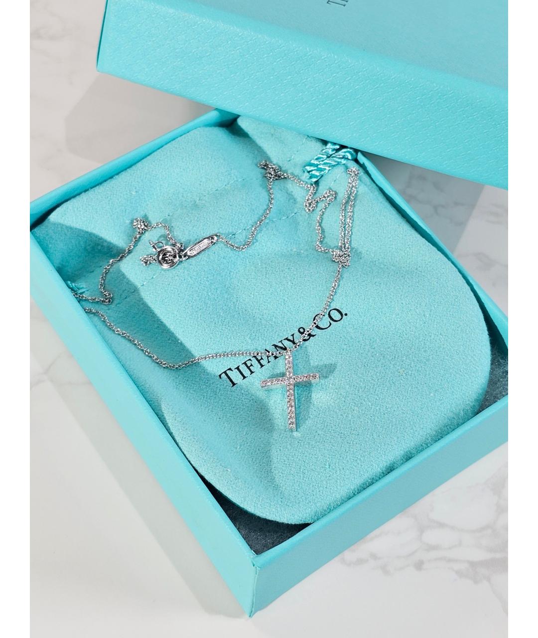 TIFFANY&CO Серебряное колье из белого золота, фото 2