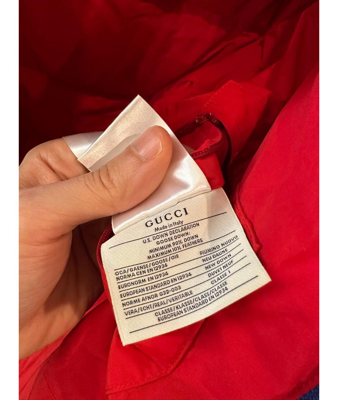 GUCCI Синий полиэстеровый пуховик, фото 8