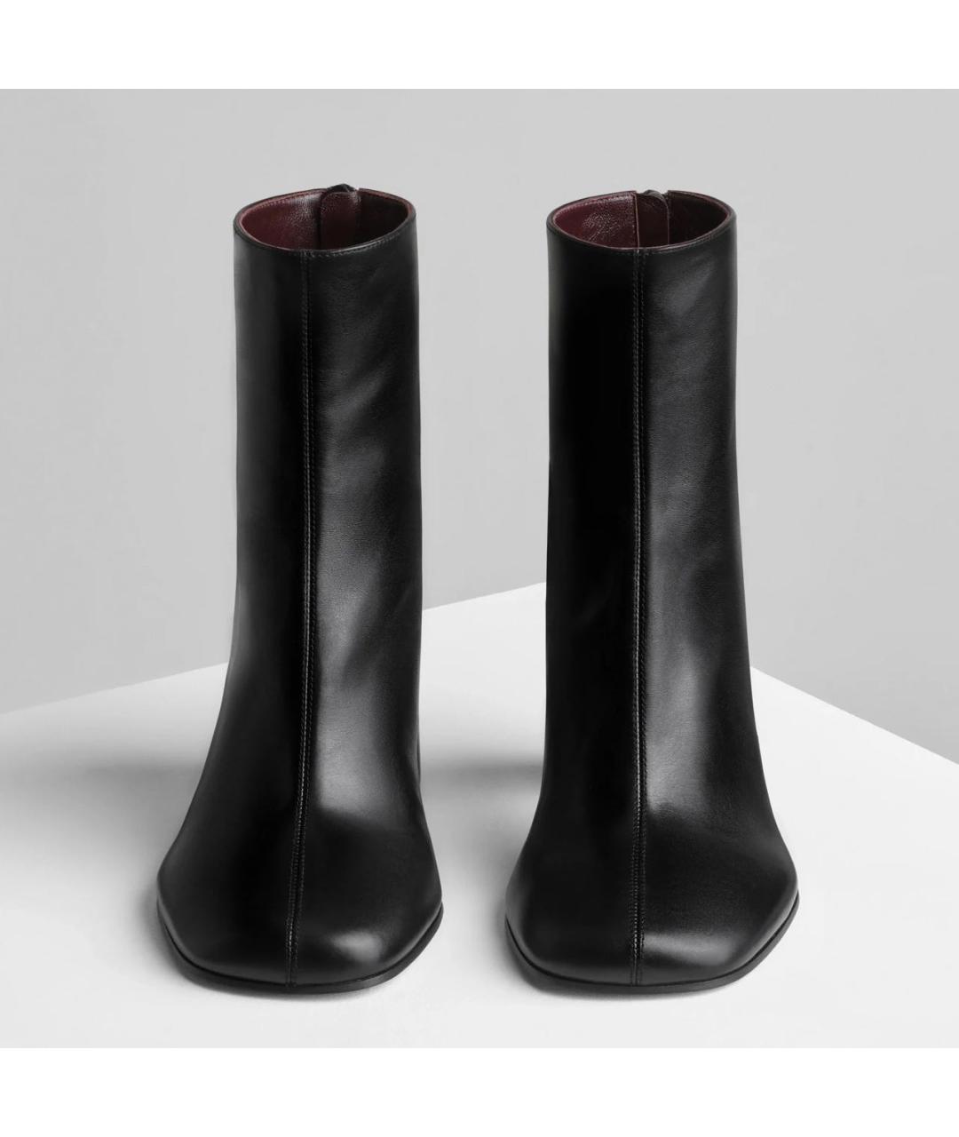 PHOEBE PHILO Черные кожаные ботильоны, фото 4