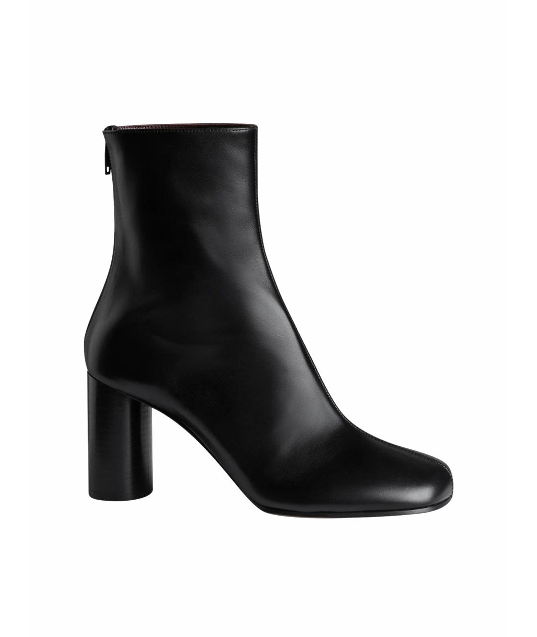 PHOEBE PHILO Черные кожаные ботильоны, фото 1