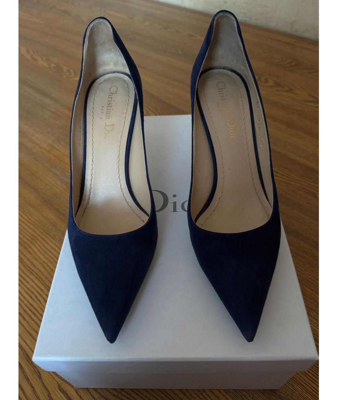 CHRISTIAN DIOR Темно-синие замшевые туфли, фото 2