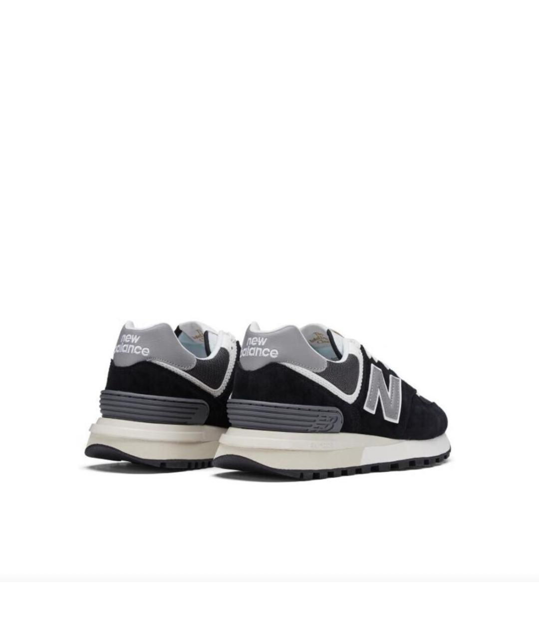 NEW BALANCE Черные замшевые низкие кроссовки / кеды, фото 4