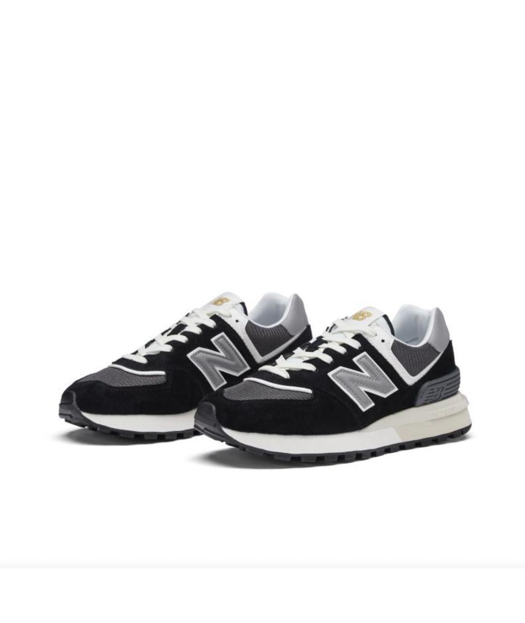 NEW BALANCE Черные замшевые низкие кроссовки / кеды, фото 2