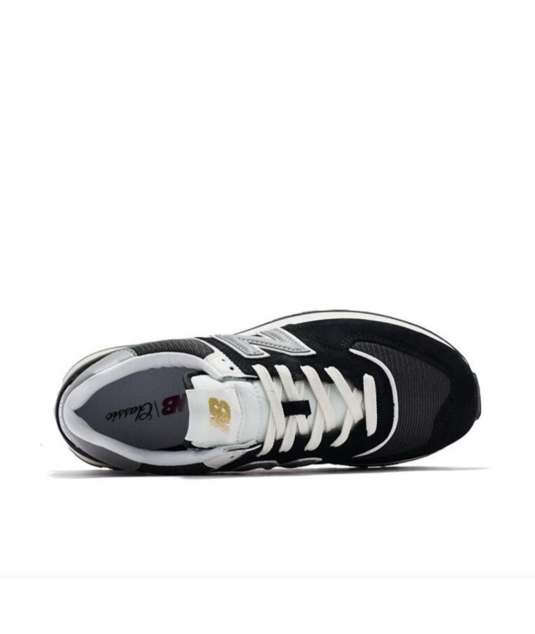 NEW BALANCE Черные замшевые низкие кроссовки / кеды, фото 3