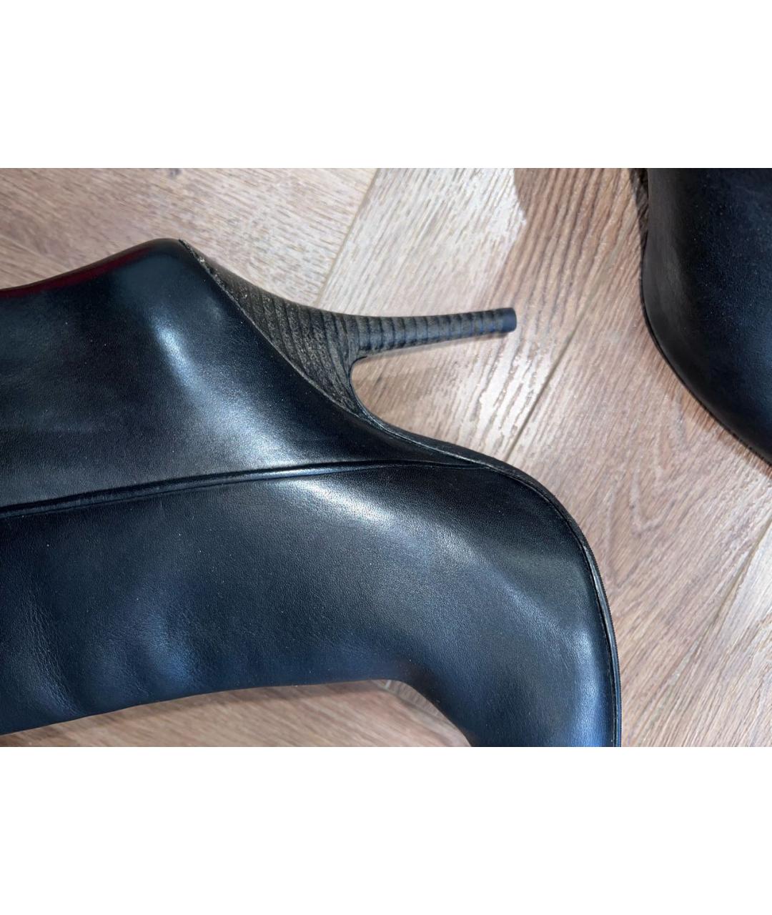 YEEZY Черные кожаные полусапоги, фото 8