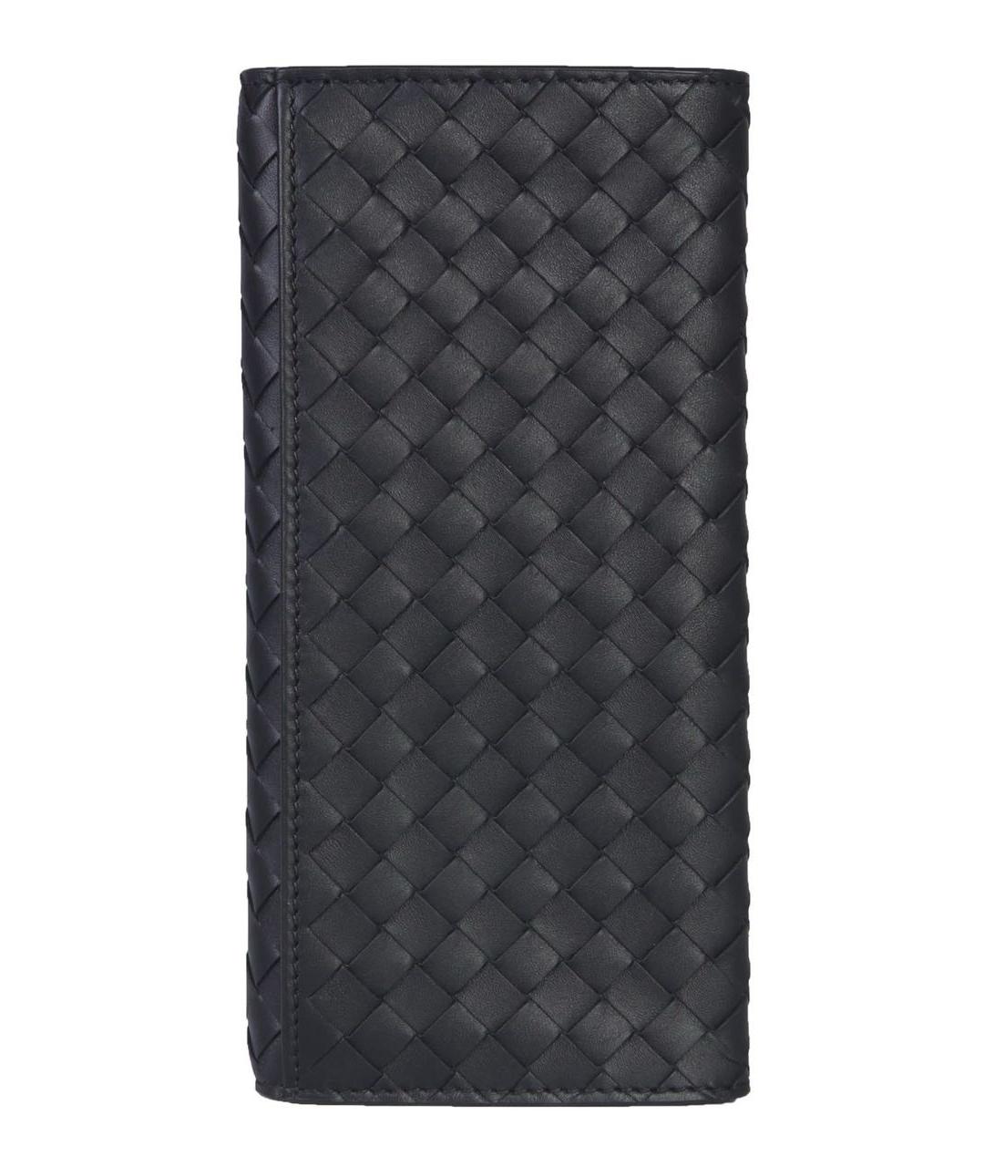 BOTTEGA VENETA Черный кожаный кошелек, фото 1
