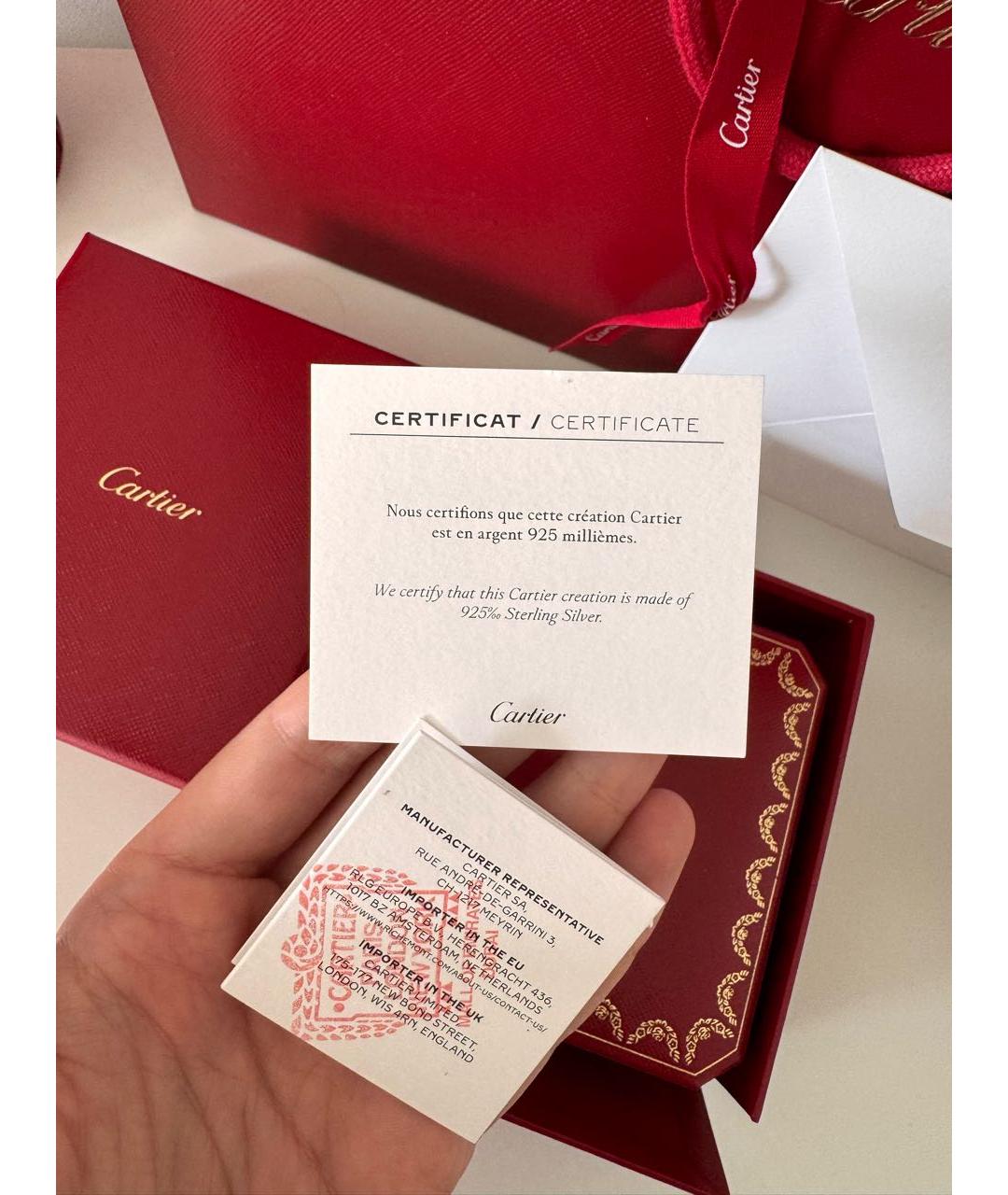 CARTIER Серебряные серебряные запонки, фото 3