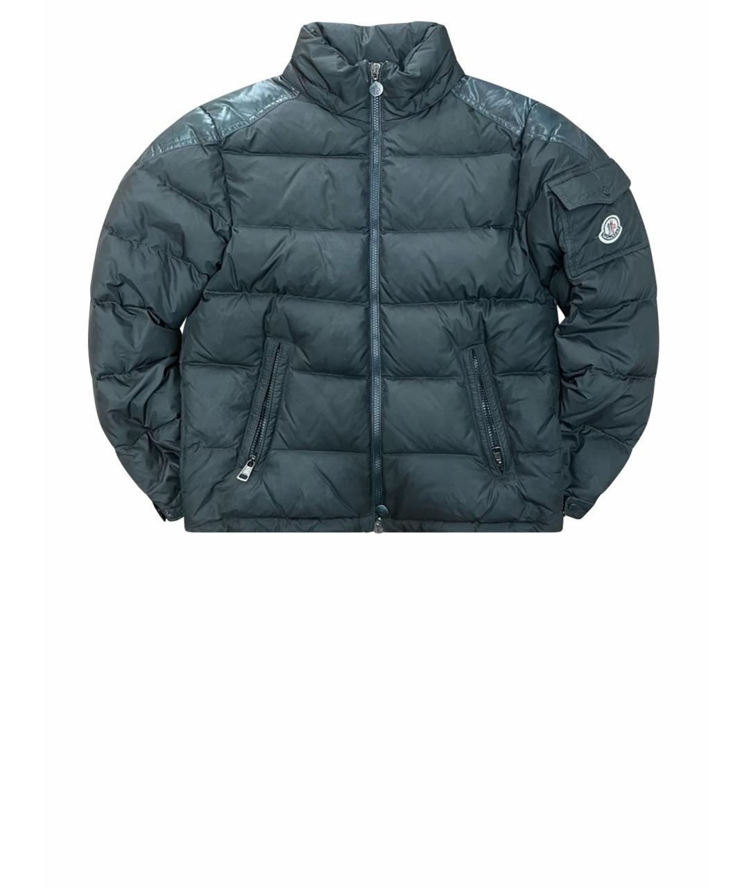 MONCLER Антрацитовая полиэстеровая куртка, фото 1