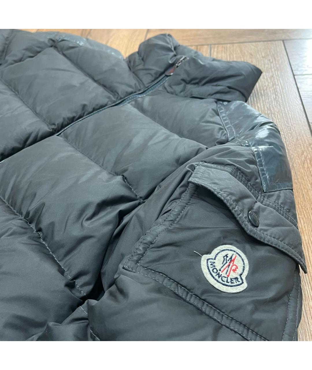 MONCLER Антрацитовая полиэстеровая куртка, фото 4