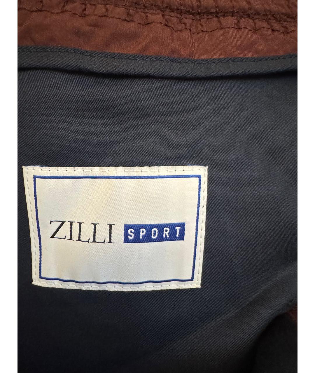 ZILLI Фиолетовые шерстяные повседневные брюки, фото 5