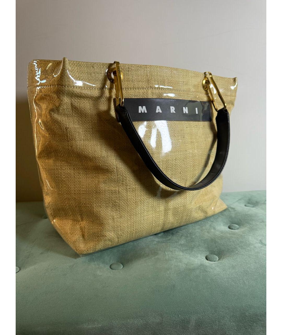 MARNI Коричневая пелетеная сумка через плечо, фото 2