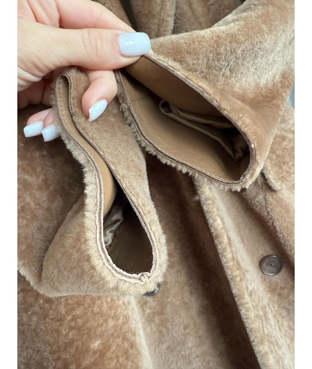 BALENCIAGA Коричневая меховая шуба, фото 6