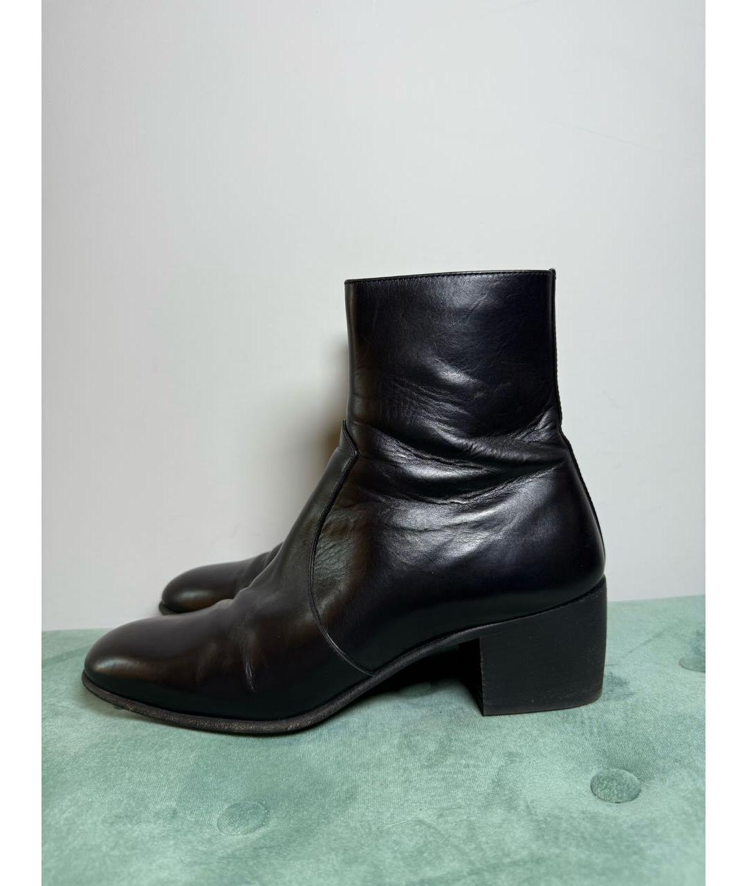 SAINT LAURENT Черные кожаные ботильоны, фото 6