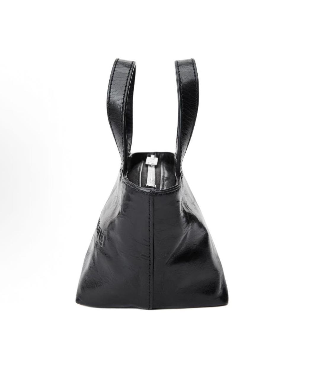 ALEXANDER WANG Черная сумка тоут из лакированной кожи, фото 4
