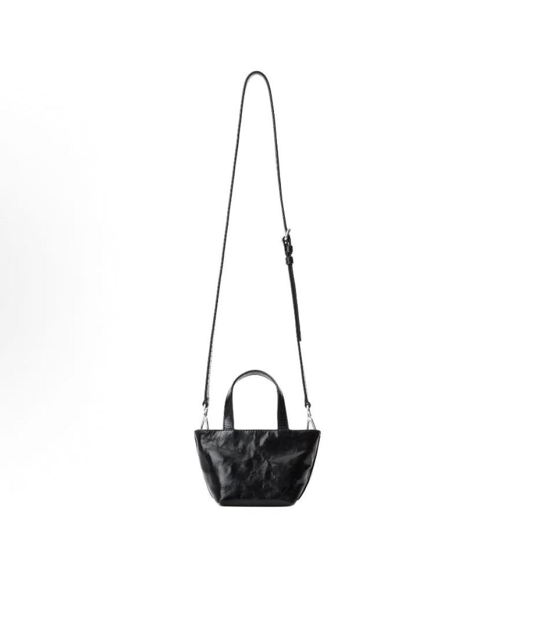 ALEXANDER WANG Черная сумка тоут из лакированной кожи, фото 2