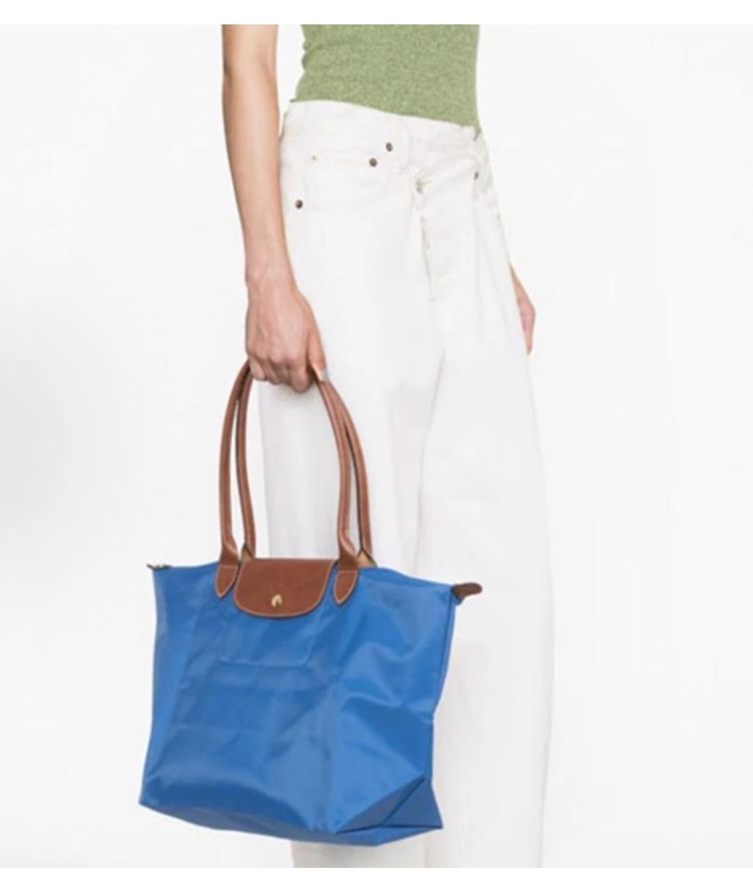 LONGCHAMP Синяя сумка тоут, фото 5
