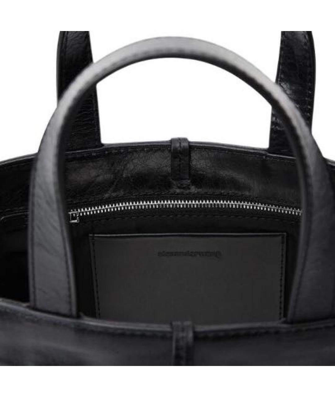 ALEXANDER WANG Черная сумка тоут из лакированной кожи, фото 4