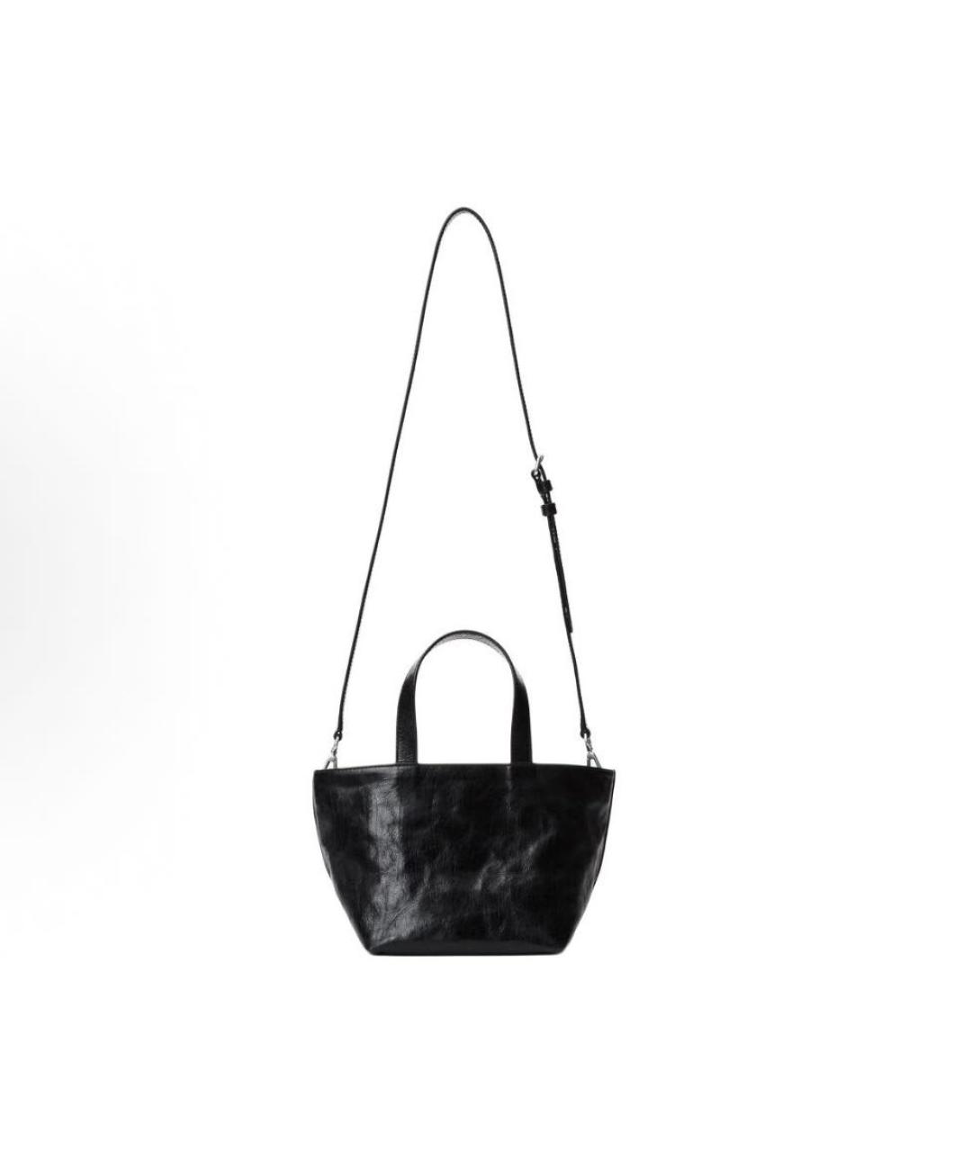 ALEXANDER WANG Черная сумка тоут из лакированной кожи, фото 3