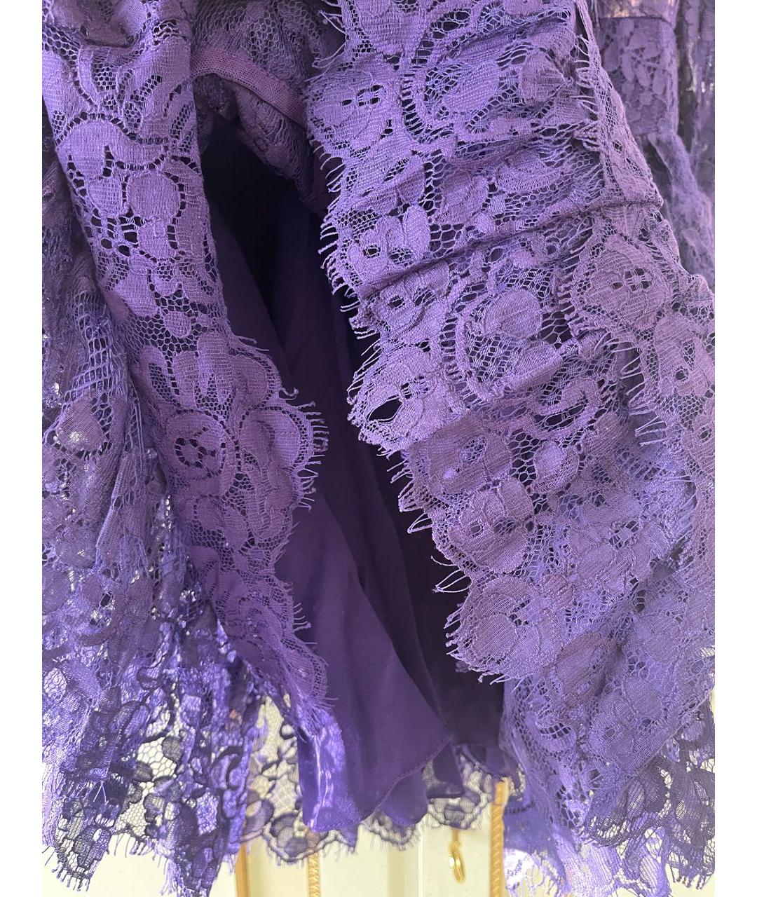 ELIE SAAB Фиолетовое кружевное вечернее платье, фото 3