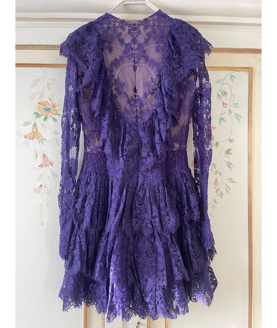ELIE SAAB Фиолетовое кружевное вечернее платье, фото 2