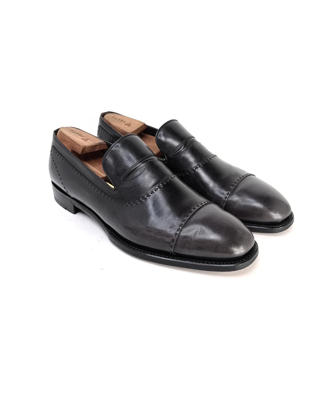 BRIONI Черные кожаные лоферы, фото 7