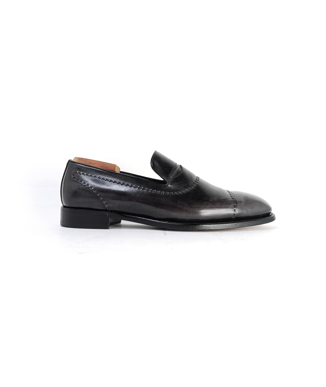 BRIONI Черные кожаные лоферы, фото 1