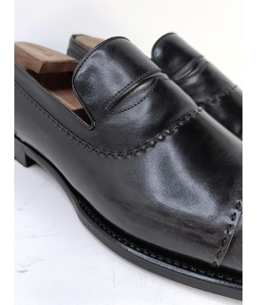 BRIONI Черные кожаные лоферы, фото 9