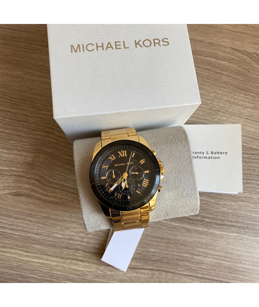 MICHAEL KORS Золотые стальные часы, фото 4
