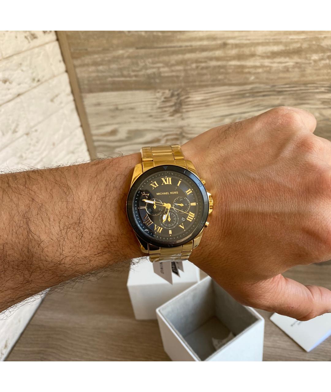 MICHAEL KORS Золотые стальные часы, фото 5