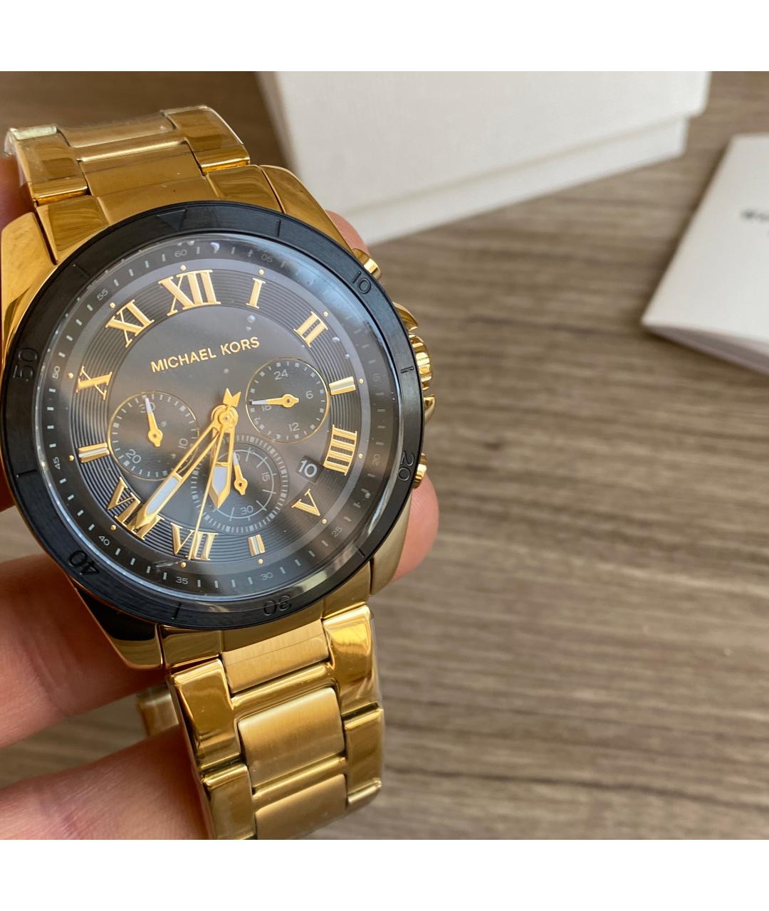 MICHAEL KORS Золотые стальные часы, фото 6