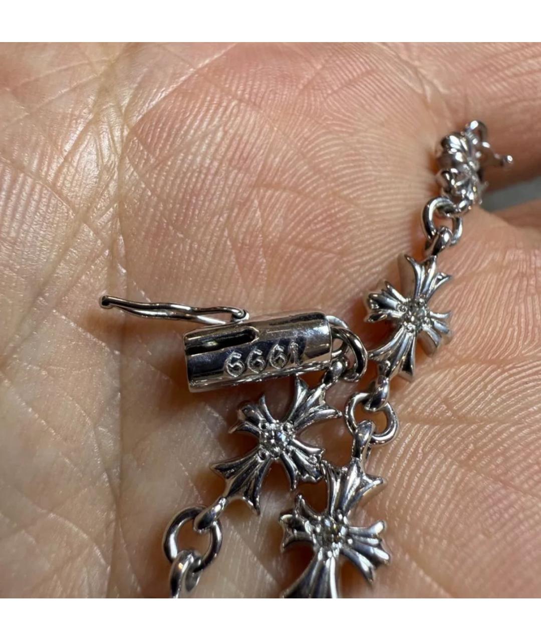 CHROME HEARTS Белый браслет из белого золота, фото 6