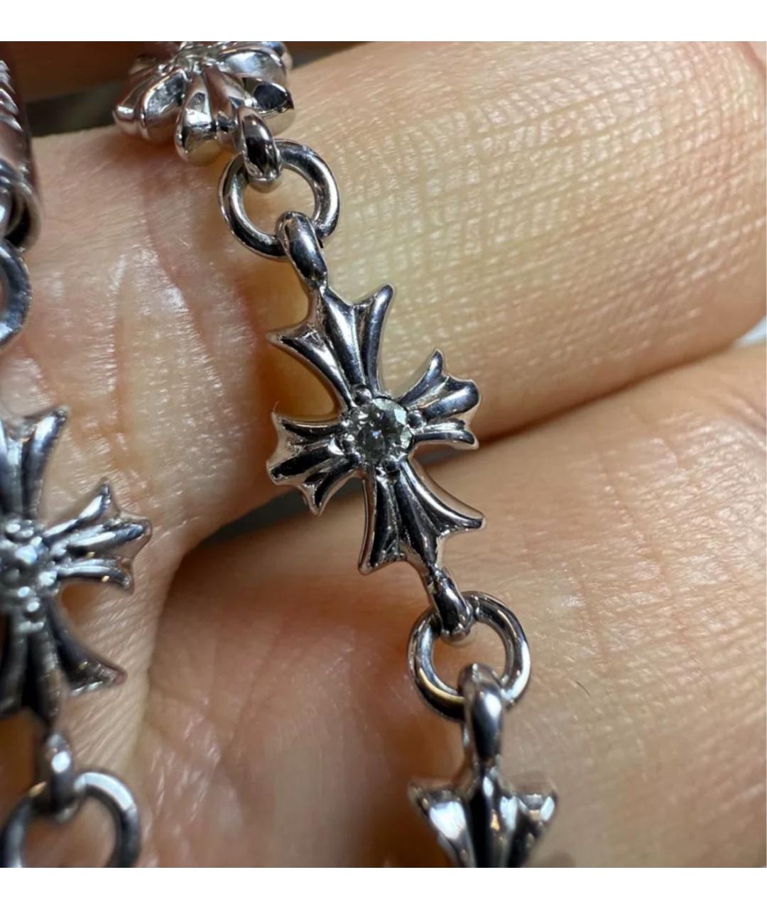 CHROME HEARTS Белый браслет из белого золота, фото 5