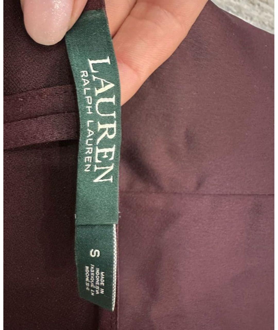 RALPH LAUREN Бордовая атласная блузы, фото 3