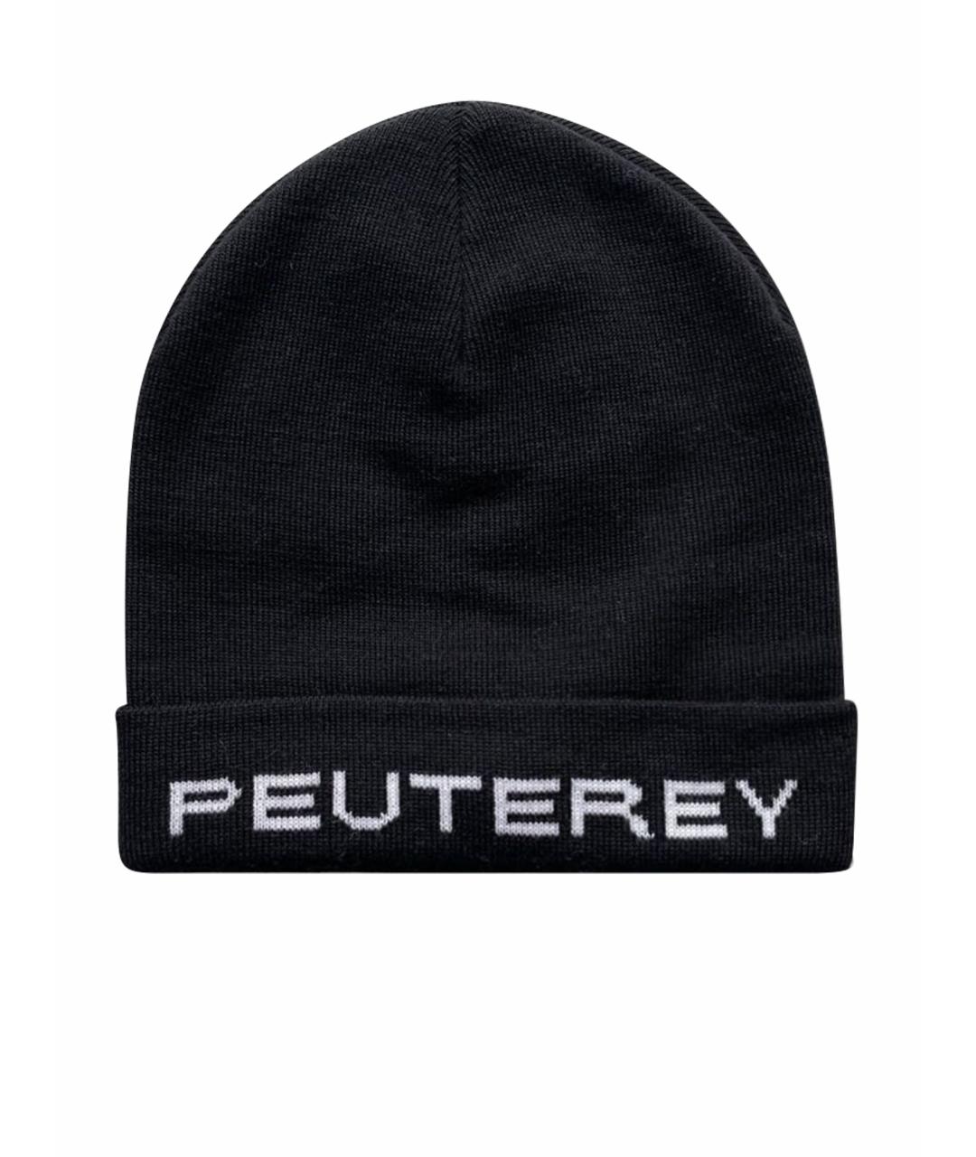 PEUTEREY Черная шерстяная шапка, фото 1