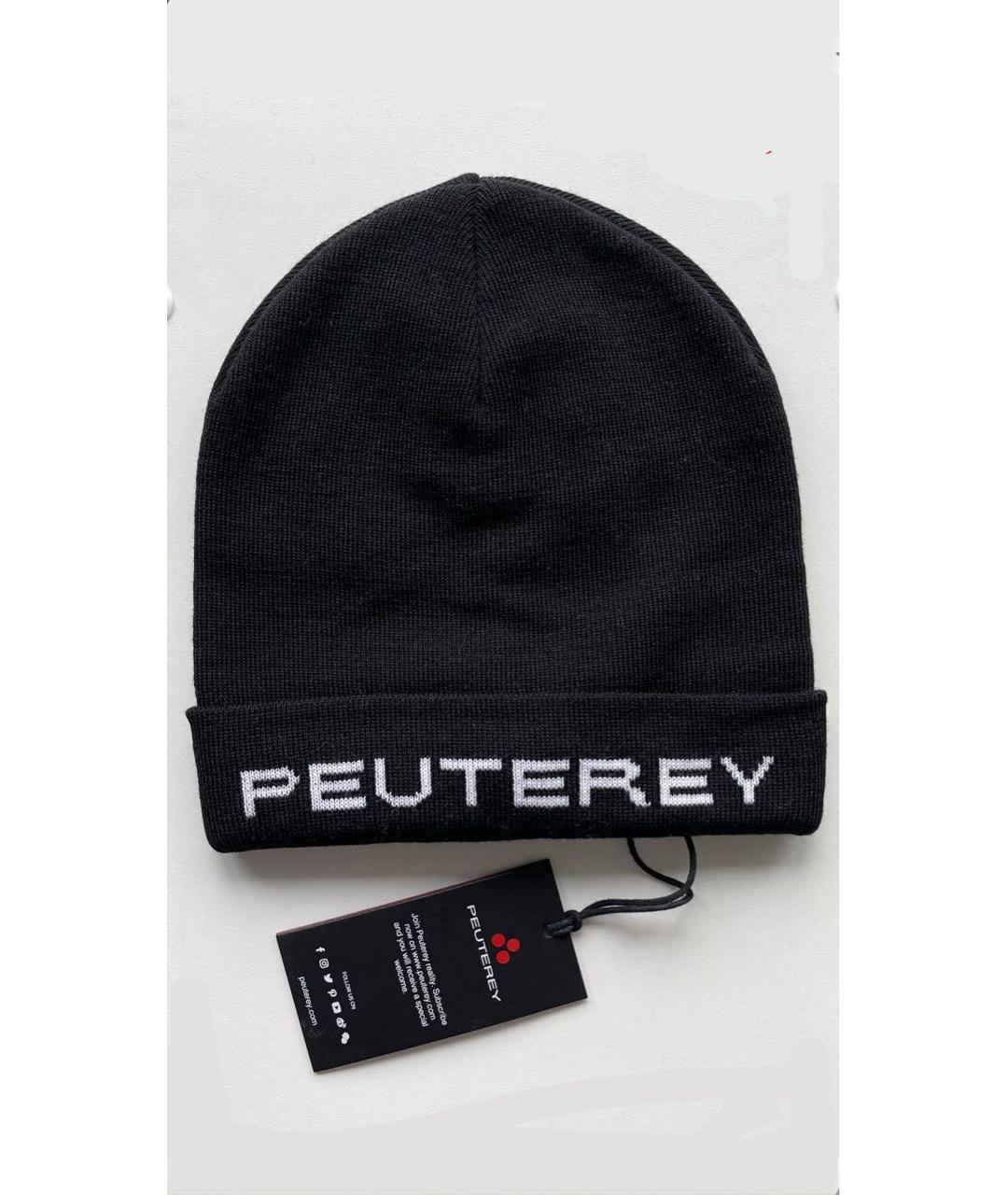PEUTEREY Черная шерстяная шапка, фото 6