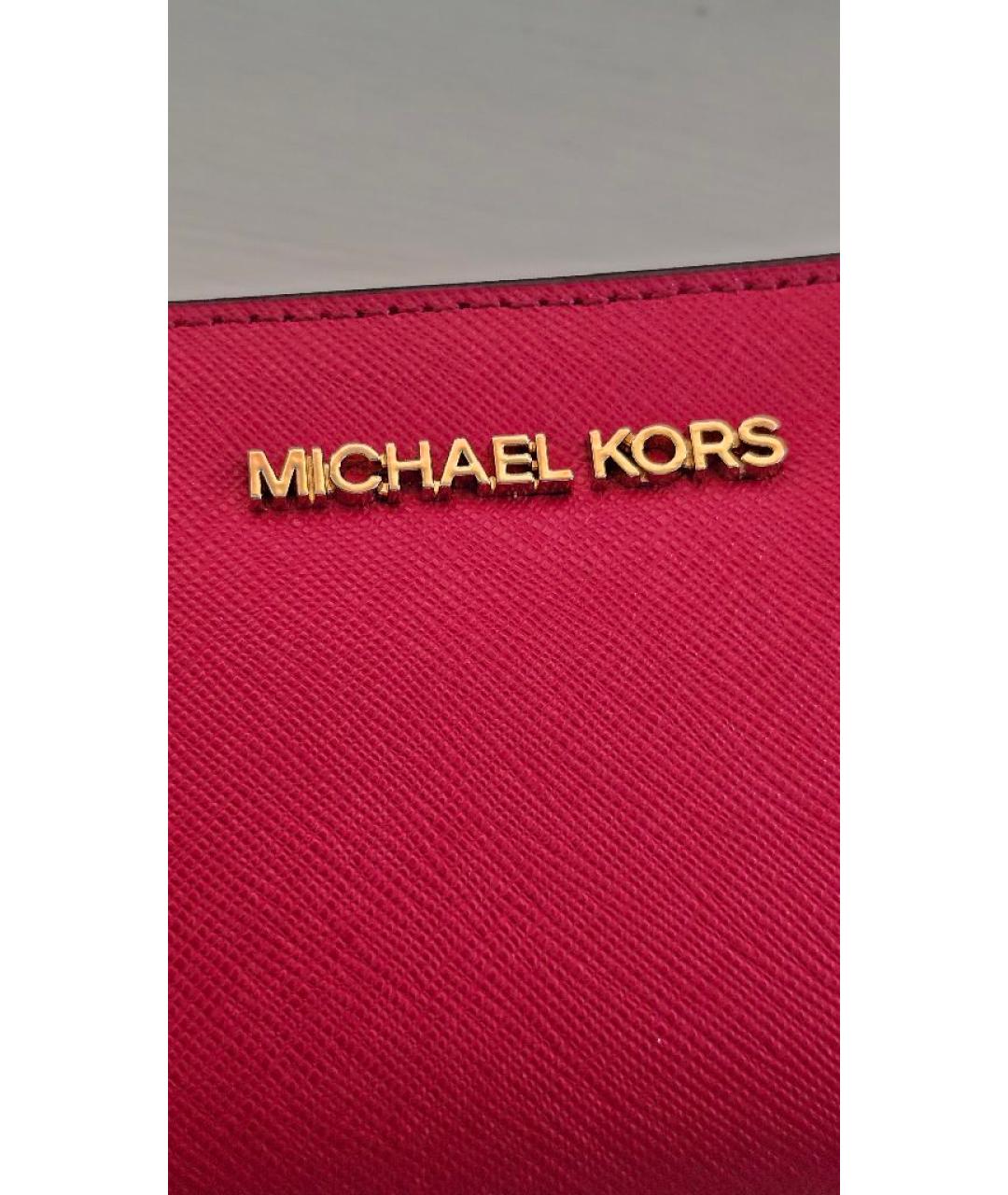 MICHAEL KORS Красный кожаный кошелек, фото 5