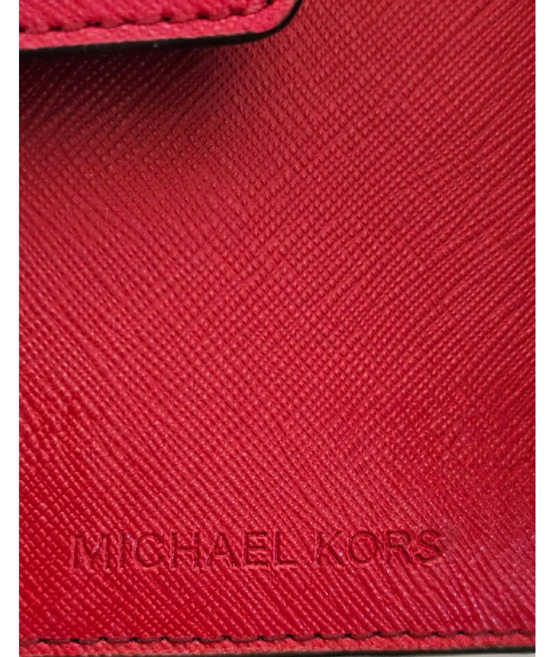 MICHAEL KORS Красный кожаный кошелек, фото 7