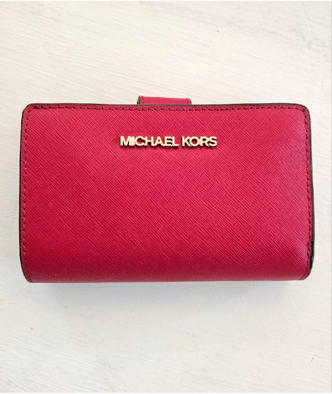 MICHAEL KORS Красный кожаный кошелек, фото 8