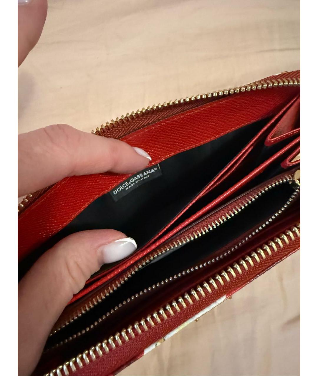 DOLCE&GABBANA Белый кожаный кошелек, фото 6