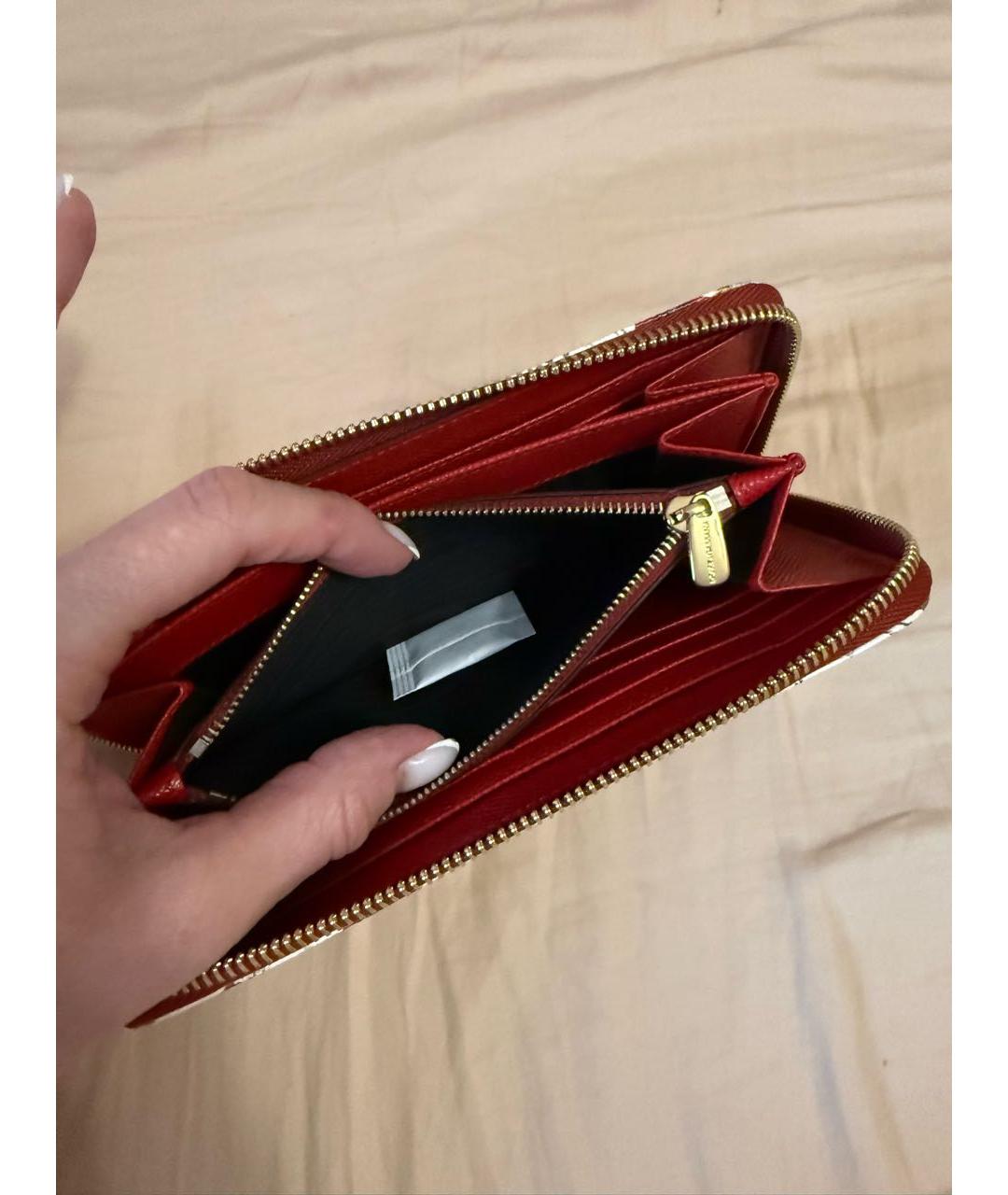 DOLCE&GABBANA Белый кожаный кошелек, фото 8