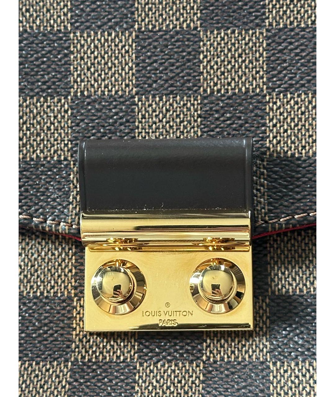LOUIS VUITTON Коричневая кожаная сумка с короткими ручками, фото 8
