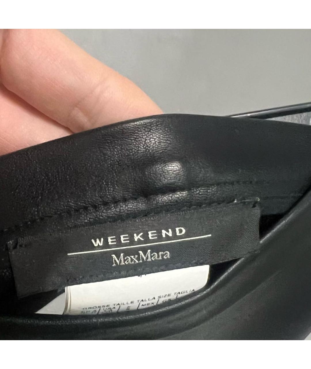 WEEKEND MAX MARA Черная полиэстеровая юбка миди, фото 3