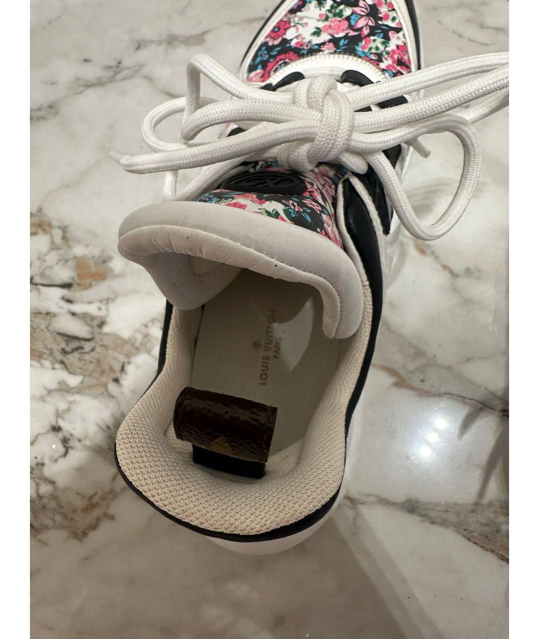 LOUIS VUITTON Белые кожаные кроссовки, фото 6