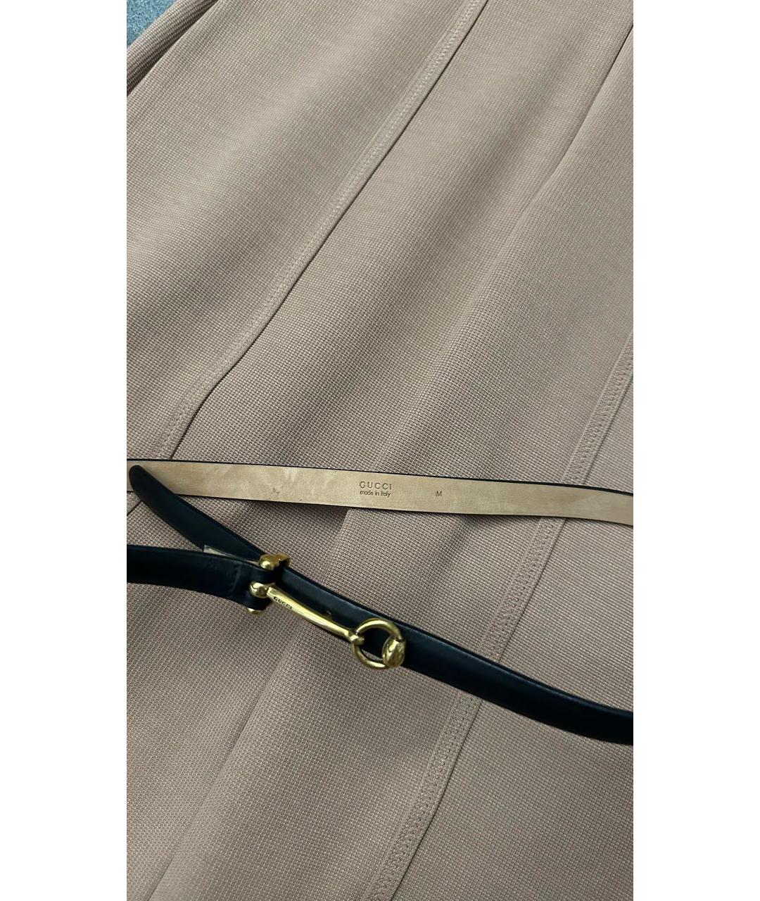 GUCCI Коричневое вискозное повседневное платье, фото 4