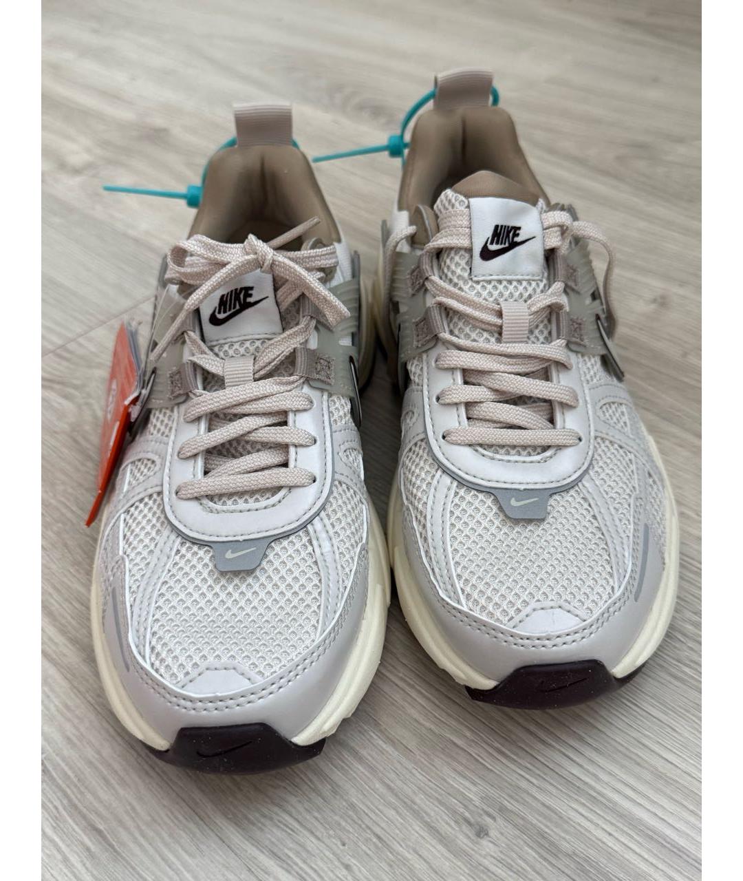 NIKE Бежевые кожаные кроссовки, фото 2